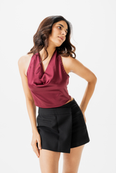 SCARLET MUSE Satin Top
